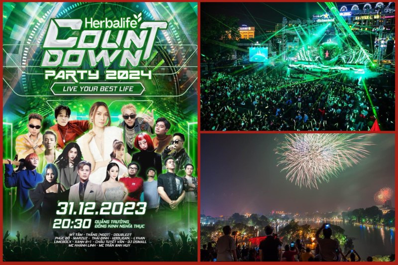 Countdown 2024 in Hanoi, Vietnam